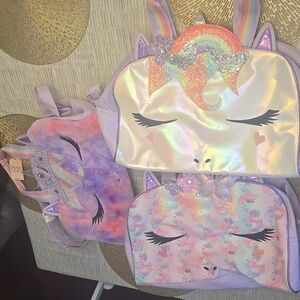 Lot Of 3 Omg Accessories Weekender Unicorn Bags